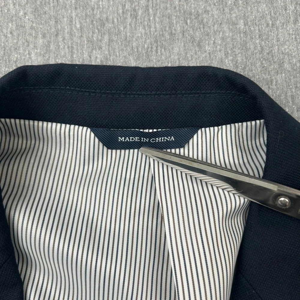 Croft & Barrow Classic Two‎ Button Blazer Mens 48R Navy Blue Polyester NEW